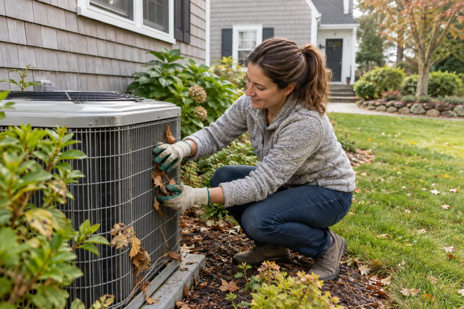 Outdoor AC unit being checked on a home in the Camden area